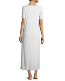Frida Short-Sleeve Long Nightgown