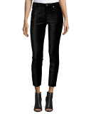 The Ankle Skinny Velvet Jeans, Black