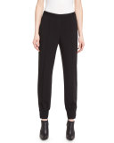 Gail Tapered Ankle Pants, Black 