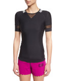 Scallop-Hem Pull-On Shorts