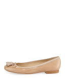 Tulipbow Patent Ballerina Flat, Adobe