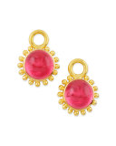 Pink Venetian Glass Earring Pendants