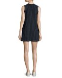 Sleeveless Cotton Burlap Mini Dress