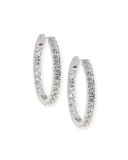 18K White Gold & Diamond Infinity Hoop Earrings, 2.58 tdcw