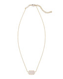 Elisa Iridescent Druzy Necklace, Bronze