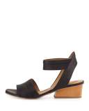 Outside Leather City Sandal, Black