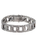 Men's Sterling Silver Flat Link Bracelet