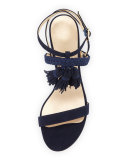 Tasselmania Suede City Sandal, Nice Blue