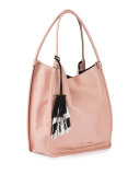 Medium Soft Leather Tote Bag, Bare
