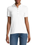 Lacey Pique Polo with Logo Buttons