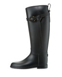 Roscot Belted Rain Boot, Black
