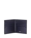 Iridescent Leather Bi-Fold Wallet, Blue