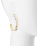 Large Vanity Expose Twisted 14K Gold & Diamond Hoop Earrings