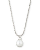 18K White Gold South Sea Pearl Pendant Necklace