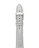 16mm Metallic Alligator Strap, White