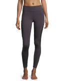 Mentor Mesh-Inset Athletic Leggings, Charcoal