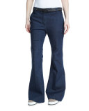 Mid-Rise Flare-Leg Jeans, Indigo