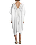 Bianca Caftan Coverup Tunic, Pure White