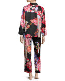 Mikado Printed Pajama Set, Black