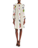 Blossom Long Straight Coat, White