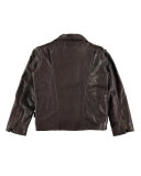 Hank Leather Moto Jacket, Earth, Size 6-10