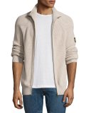 Parkgate Core Full-Zip Sweater, Light Gray