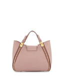 Sedgwick Mini Double-Zip Leather Tote Bag, Blush Nude