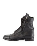 Campchalow Double-Zip Leather Lace-Up Boot