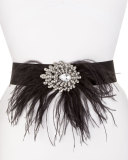 Lola Stretch Belt w/Jeweled Feather