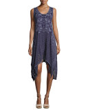 Faith Sleeveless Eyelet Hanky-Hem Dress