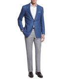 Sienna Contemporary-Fit Twill Trousers, Light Gray