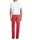 Rocco Active Moto Denim Jeans, Cho Red