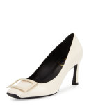 Trompette Leather 70mm Pump, White