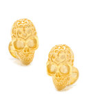 Vermeil Fatale Skull Cuff Links