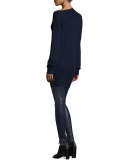 Brady Oversized Wool-Blend Sweater, Royal