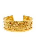 22K Gold Charming Monster Cuff Bracelet