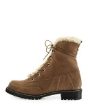 Forest Shearling Hiker Boot, Praline