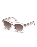 Greta Square Sunglasses, Pink