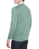 Cashmere-Silk Crewneck Sweater, Grass