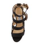 Maya Leather 85mm Sandal, Black