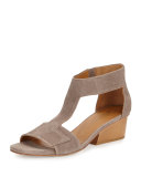 Ollie Leather City Sandal, Medium Gray
