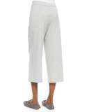 Cropped Cotton Interlock Pants, Petite