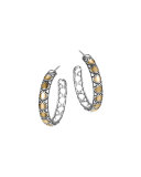 Naga Gold & Silver Medium Hoop Earrings