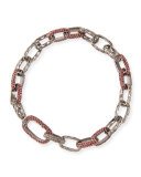Warrior Red Fire Sapphire Link Bracelet