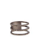 Triple Row Diamond Ring, Size 7