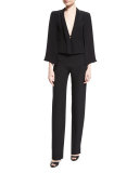 Deep-V Cape Jacket, Black