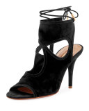 Sexy Thing Suede 85mm Sandal, Black