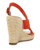 Jace Crisscross Slingback Wedge Sandal, Orange