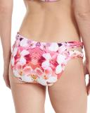 Soho Floral-Print Strappy Swim Bottom, Cartagena Floral