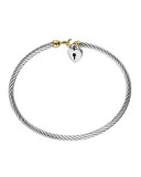 Cable Collectibles Heart Lock Bracelet with Gold